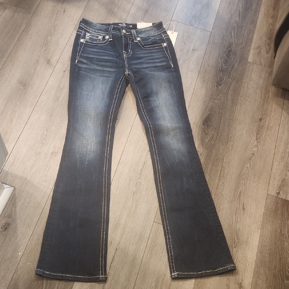 Miss Me Dark Blue Flare Jeans - Picture 1 of 10